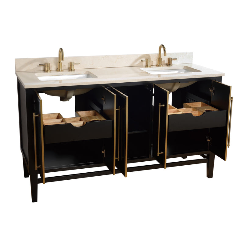 Avanity Mason 61 inch Vanity Combo MASON-VS61-BKG-D