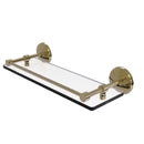 Allied Brass Monte Carlo 16 Inch Tempered Glass Shelf with Gallery Rail MC-1-16-GAL-UNL