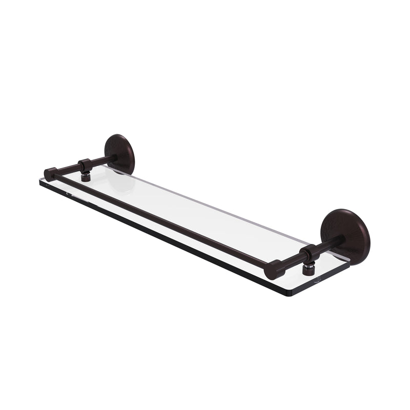 Allied Brass Monte Carlo 22 Inch Tempered Glass Shelf with Gallery Rail MC-1-22-GAL-ABZ