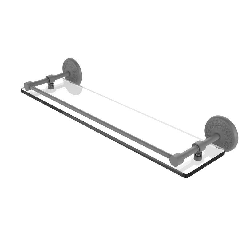 Allied Brass Monte Carlo 22 Inch Tempered Glass Shelf with Gallery Rail MC-1-22-GAL-GYM