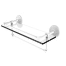 Allied Brass Monte Carlo 22 Inch Tempered Glass Shelf with Gallery Rail MC-1-22-GAL-WHM