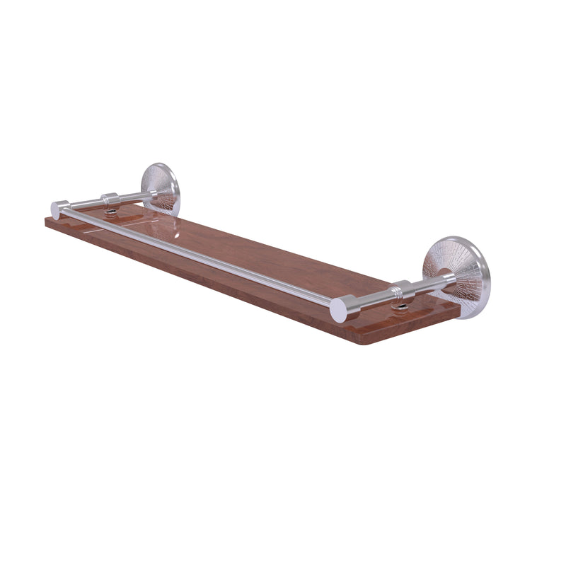 Allied Brass Monte Carlo Collection 22 Inch Solid IPE Ironwood Shelf with Gallery Rail MC-1-22-GAL-IRW-SCH