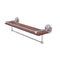 Allied Brass Monte Carlo Collection 22 Inch IPE Ironwood Shelf with Gallery Rail and Towel Bar MC-1-22TB-GAL-IRW-PC