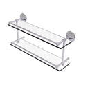 Allied Brass Monte Carlo 22 Inch Double Glass Shelf with Gallery Rail MC-2-22-GAL-PC