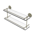 Allied Brass Monte Carlo 22 Inch Double Glass Shelf with Gallery Rail MC-2-22-GAL-PNI