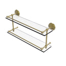 Allied Brass Monte Carlo 22 Inch Double Glass Shelf with Gallery Rail MC-2-22-GAL-SBR