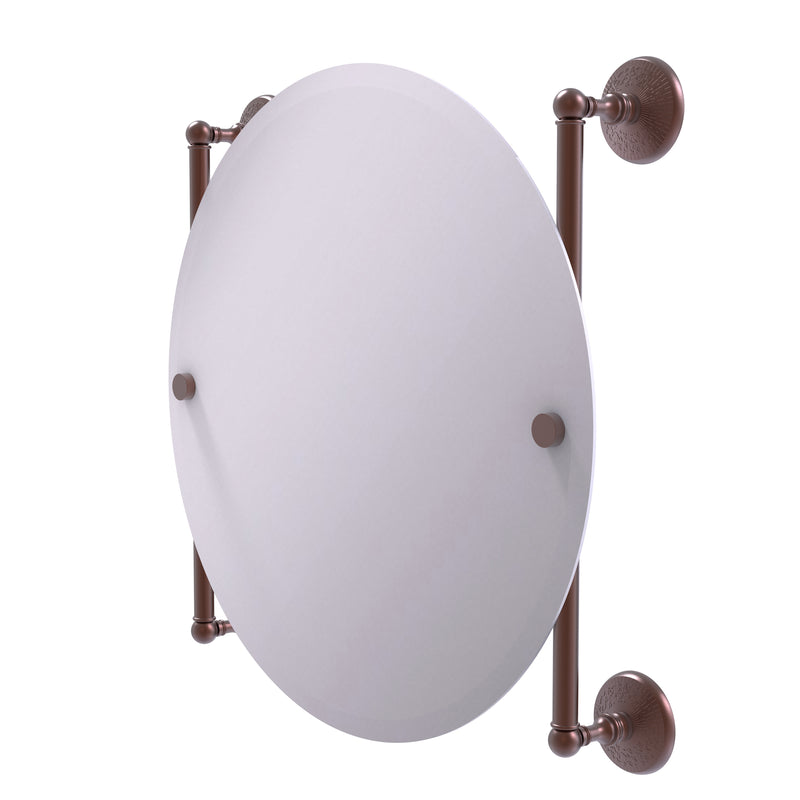 Allied Brass Monte Carlo Collection Round Frameless Rail Mounted Mirror MC-27-90-CA