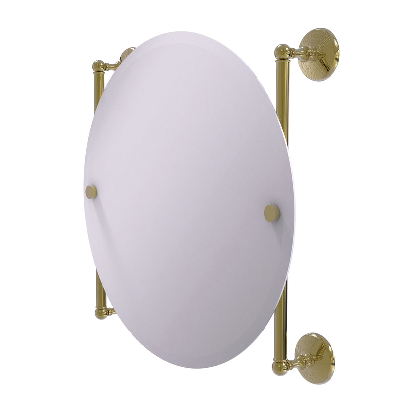 Allied Brass Monte Carlo Collection Round Frameless Rail Mounted Mirror MC-27-90-UNL