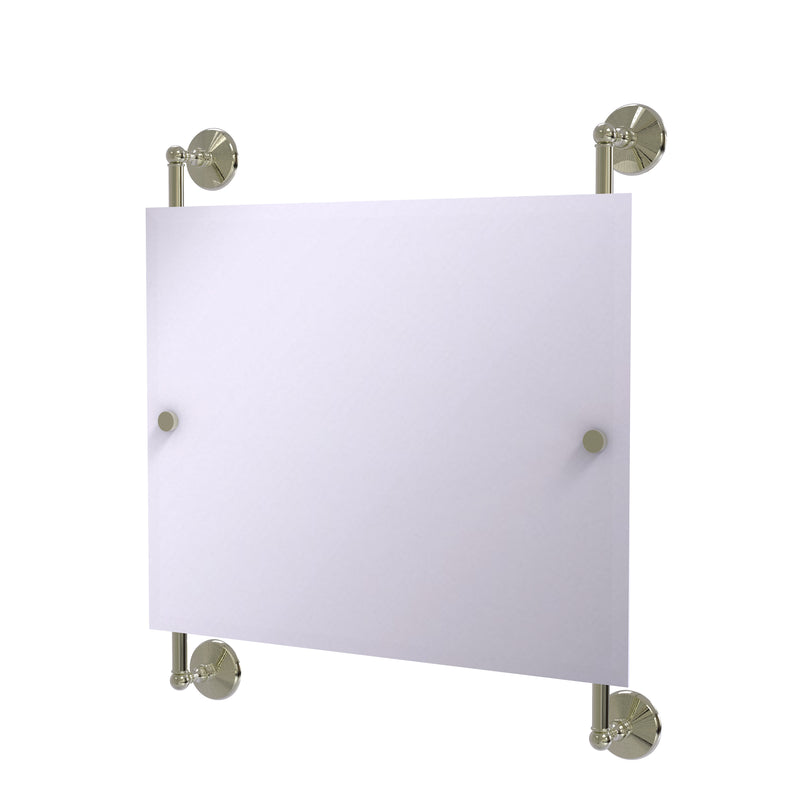 Allied Brass Monte Carlo Landscape Rectangular Frameless Rail Mounted Mirror MC-27-93-PNI