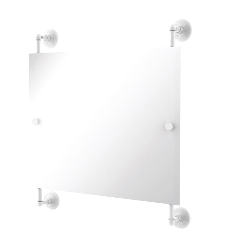 Allied Brass Monte Carlo Landscape Rectangular Frameless Rail Mounted Mirror MC-27-93-WHM