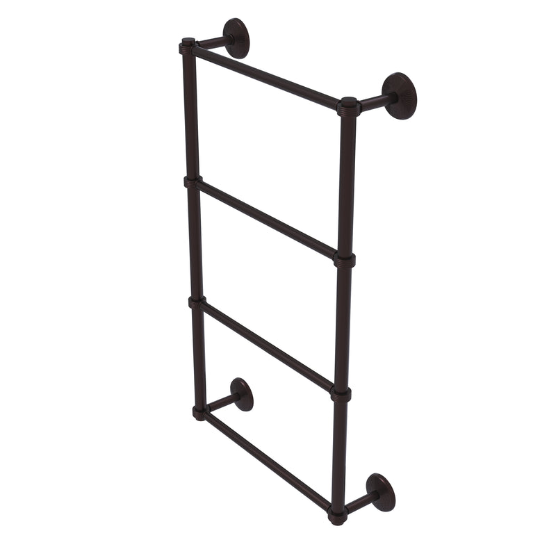 Allied Brass Monte Carlo Collection 4 Tier 24 Inch Ladder Towel Bar with Groovy Detail MC-28G-24-ABZ