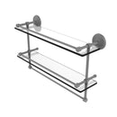 Allied Brass 22 Inch Gallery Double Glass Shelf with Towel Bar MC-2TB-22-GAL-GYM