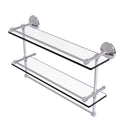 Allied Brass 22 Inch Gallery Double Glass Shelf with Towel Bar MC-2TB-22-GAL-PC