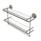 Allied Brass 22 Inch Gallery Double Glass Shelf with Towel Bar MC-2TB-22-GAL-PNI