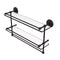 Allied Brass 22 Inch Gallery Double Glass Shelf with Towel Bar MC-2TB-22-GAL-VB