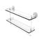 Allied Brass 22 Inch Gallery Double Glass Shelf with Towel Bar MC-2TB-22-GAL-WHM