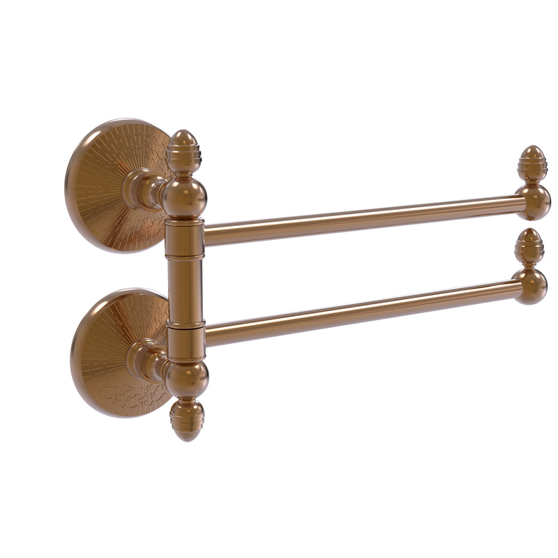 Allied Brass Monte Carlo Collection 2 Swing Arm Towel Rail MC-GTB-2-BBR