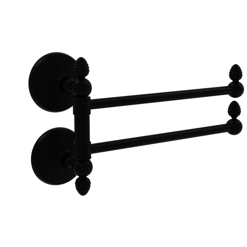 Allied Brass Monte Carlo Collection 2 Swing Arm Towel Rail MC-GTB-2-BKM