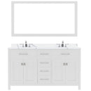 Modern Fittings Caroline 60" Double Bath Vanity with Calacatta Quartz Top and Round Sinks