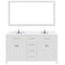 Modern Fittings Caroline 60" Double Bath Vanity with Calacatta Quartz Top and Round Sinks