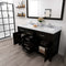 Modern Fittings Caroline 60" Double Bath Vanity with Calacatta Quartz Top and Square Sinks Faucets