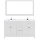 Modern Fittings Caroline 60" Double Bath Vanity with Calacatta Quartz Top and Square Sinks