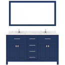 Modern Fittings Caroline 60" Double Bath Vanity with Cultured Marble Quartz Top and Round Sinks