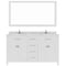 Modern Fittings Caroline 60" Double Bath Vanity with Cultured Marble Quartz Top and Round Sinks Faucets