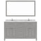 Modern Fittings Caroline 60" Double Bath Vanity with Cultured Marble Quartz Top and Square Sinks