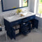 Modern Fittings Caroline 60" Double Bath Vanity with Cultured Marble Quartz Top and Square Sinks