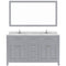 Modern Fittings Caroline 60" Double Bath Vanity with Cultured Marble Quartz Top and Square Sinks