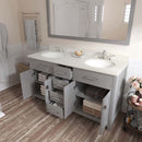 Modern Fittings Caroline 60" Double Bath Vanity with Quartz Top and Round Sinks