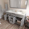 Modern Fittings Caroline 60" Double Bath Vanity with Quartz Top and Round Sinks