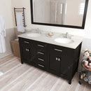 Modern Fittings Caroline 60" Double Bath Vanity with Quartz Top and Round Sinks