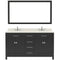 Modern Fittings Caroline 60" Double Bath Vanity with Quartz Top and Round Sinks Faucets