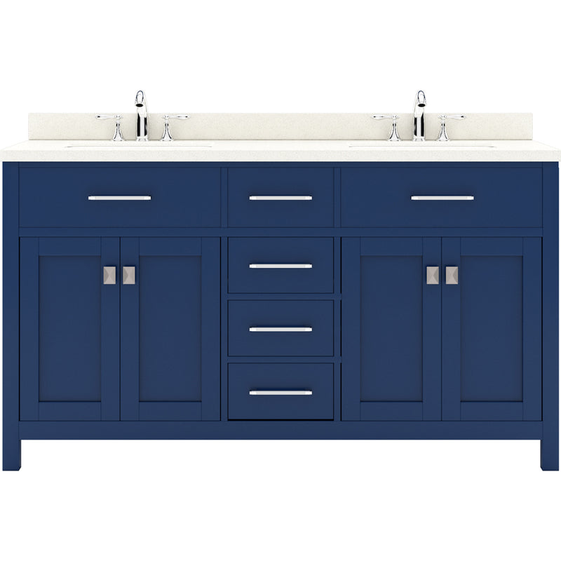 Modern Fittings Caroline 60" Double Bath Vanity with Quartz Top and Round Sinks