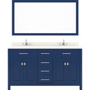 Modern Fittings Caroline 60" Double Bath Vanity with Quartz Top and Round Sinks