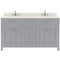 Modern Fittings Caroline 60" Double Bath Vanity with Quartz Top and Round Sinks