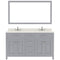 Modern Fittings Caroline 60" Double Bath Vanity with Quartz Top and Round Sinks