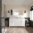 Modern Fittings Caroline 60" Double Bath Vanity with Quartz Top and Round Sinks