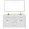 Modern Fittings Caroline 60" Double Bath Vanity with Quartz Top and Round Sinks