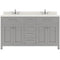 Modern Fittings Caroline 60" Double Bath Vanity with Quartz Top and Square Sinks