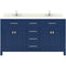 Modern Fittings Caroline 60" Double Bath Vanity with Quartz Top and Square Sinks