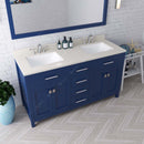 Modern Fittings Caroline 60" Double Bath Vanity with Quartz Top and Square Sinks