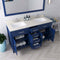 Modern Fittings Caroline 60" Double Bath Vanity with Quartz Top and Square Sinks