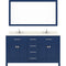 Modern Fittings Caroline 60" Double Bath Vanity with Quartz Top and Square Sinks