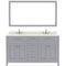 Modern Fittings Caroline 60" Double Bath Vanity with Quartz Top and Square Sinks