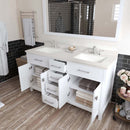 Modern Fittings Caroline 60" Double Bath Vanity with Quartz Top and Square Sinks