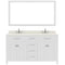 Modern Fittings Caroline 60" Double Bath Vanity with Quartz Top and Square Sinks Faucets