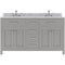 Modern Fittings Caroline 60" Double Bath Vanity with Marble Top and Round Sinks